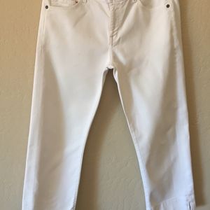Cj by Cookie Johnson Mercy's Crop White Jeans